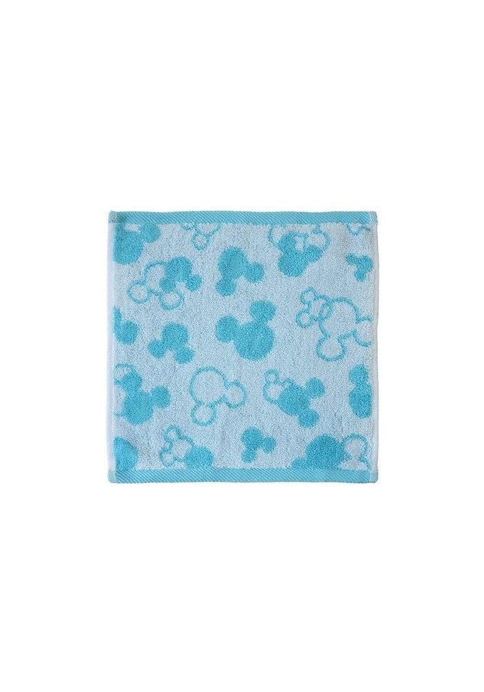 DAISO Mickey Icon Washcloth – Soft Cotton Towel, Blue